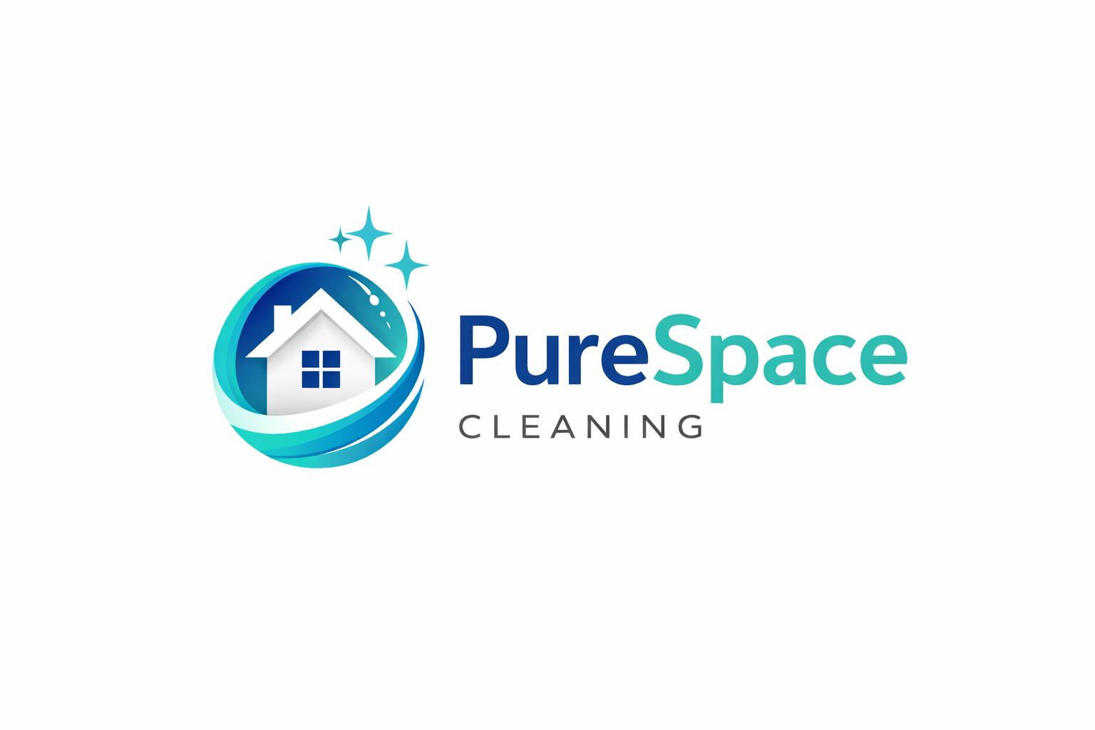 PureSpace Cleaning logo design